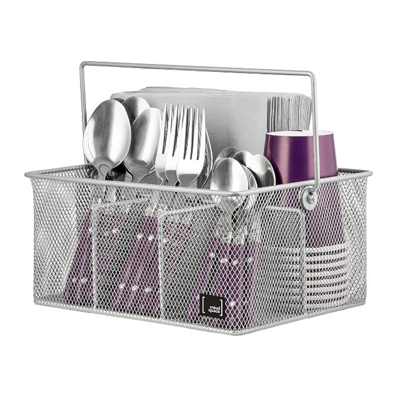 Kitchen Condiment Organizer and Flatware Utensil Caddy | The Mesh Collection