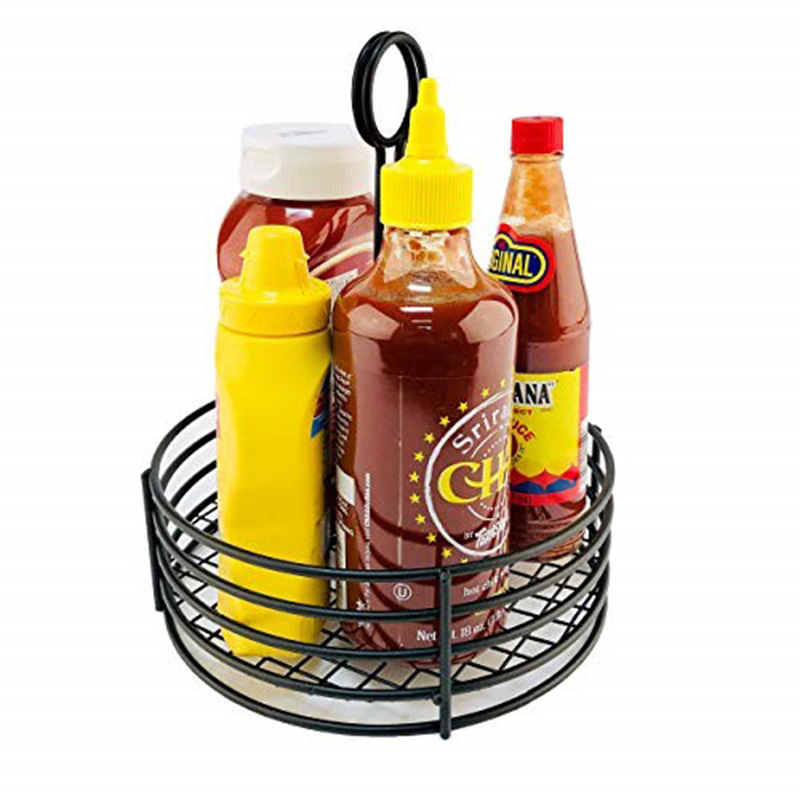 Round Steel Condiment Caddy Table Caddies Collection